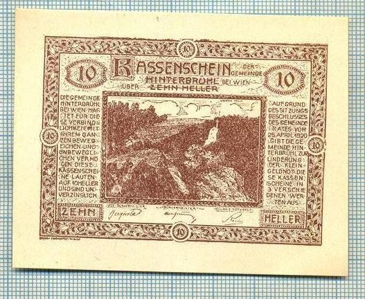 A1961 BANCNOTA NOTGELD- AUSTRIA-10 HELLER -1920-SERIA FARA-starea care se vede