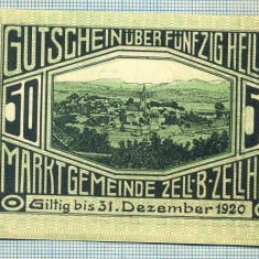 A1942 BANCNOTA NOTGELD- AUSTRIA-50 HELLER -1920-SERIA FARA-starea care se vede