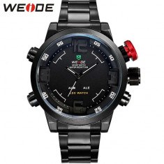 Ceas Luxury WEIDE Bratara Metalica JAPAN MVT + LED DISPLAY pt BARBATI 6 Culori foto