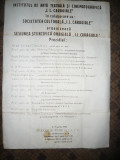 Afis Sesiune Stiintifica Omagiala I.L.Caragiale 1982 la IATC cu :S.Cioculescu ..