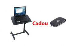 Masuta cu roti pentru laptop si CADOU Mouse optic USB foto