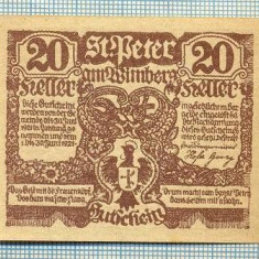 A1931 BANCNOTA NOTGELD- AUSTRIA-20 HELLER -1920-SERIA FARA-starea care se vede