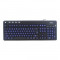 TASTATURA A4TECH KD-126-1 USB, Backlight, Black- blue light