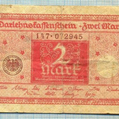 A1865 BANCNOTA - GERMANIA- 2 MARK -1.3.1920-SERIA072945-starea se vede