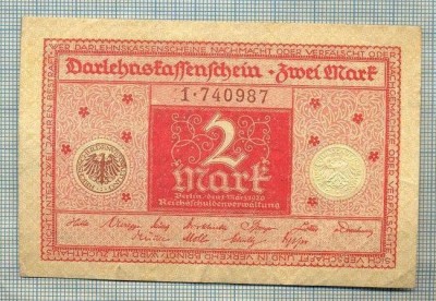 A1862 BANCNOTA - GERMANIA- 2 MARK -1.3.1920-SERIA740987-starea se vede foto