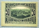 A1919 BANCNOTA NOTGELD- AUSTRIA-50 HELLER - 1920 -SERIA FARA -starea se vede