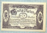 A1989 BANCNOTA NOTGELD- AUSTRIA-20 HELLER -1920-SERIA FARA-starea care se vede