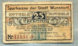 A1851BANCNOTA-NOTGELD-GERMANIA-25 PFENNIG-15.11.1920 -SERIA11111-starea se vede