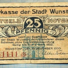 A1851BANCNOTA-NOTGELD-GERMANIA-25 PFENNIG-15.11.1920 -SERIA11111-starea se vede