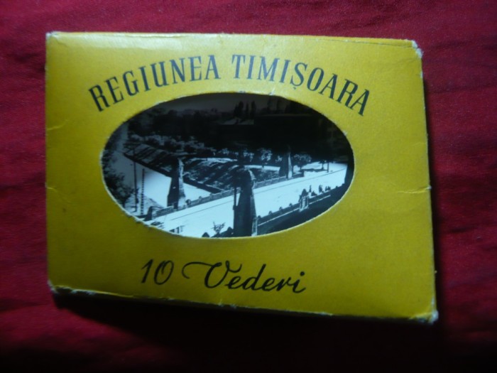 Carnet 10 Fotografii Mici Regiunea Timisoara Anii 50 Dim 8x6cm