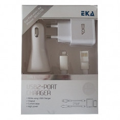 Set incarcator iPhone5 si Ipad 3in1 2.1A EKA-Q61 foto