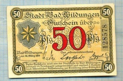 A1884 BANCNOTA NOTGELD- GERMANIA-50 PFENNIG- 1921 -SERIA 128578 -starea se vede foto