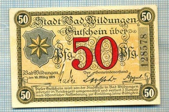 A1884 BANCNOTA NOTGELD- GERMANIA-50 PFENNIG- 1921 -SERIA 128578 -starea se vede