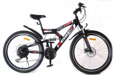 Bicicleta Mountain Bike 26&amp;quot; cu suspensie dubla frana pe disc schimbatoare Shimano Best Laux LMS2645 foto
