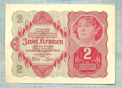 A1856 BANCNOTA- AUSTRIA - 2 KRONEN -2.1.1922 -SERIA FARA -starea se vede foto