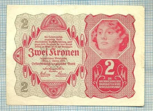 A1856 BANCNOTA- AUSTRIA - 2 KRONEN -2.1.1922 -SERIA FARA -starea se vede