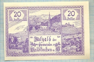 A1980 BANCNOTA NOTGELD- AUSTRIA-20 HELLER -1920-SERIA FARA-starea care se vede foto