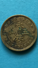 HONG KONG - COLONIE BRITANICA 5 CENTS, CENTI 1963 foto