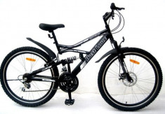 Bicicleta Mountain Bike 26&amp;quot; jante duble suspensie frana disc pe fata Best Laux LMS2628 foto