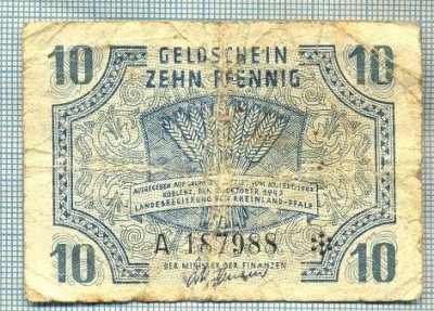 A1873 BANCNOTA NOTGELD - GERMANIA- 10 PFENNIG -1947 -SERIA 187988-starea se vede foto