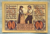 A1991 BANCNOTA NOTGELD- AUSTRIA-90 HELLER -1921-SERIA FARA-starea care se vede