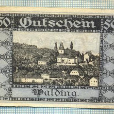 A1941 BANCNOTA NOTGELD- AUSTRIA-50 (HELLER) -1920-SERIA FARA-starea care se vede