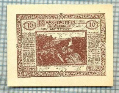 A1958 BANCNOTA NOTGELD- AUSTRIA-10 HELLER -1920-SERIA FARA-starea care se vede foto