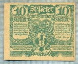 A1887 BANCNOTA NOTGELD- AUSTRIA-10 HELLER - 1920 -SERIA FARA -starea se vede