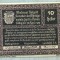 A1969 BANCNOTA NOTGELD- AUSTRIA-10 HELLER -1920-SERIA FARA-starea care se vede