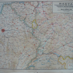 Harta teatrului de operatiuni Franco- Belgo- German