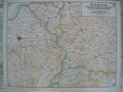 Harta teatrului de operatiuni Franco- Belgo- German foto