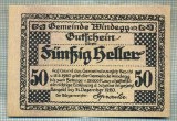 A1975 BANCNOTA NOTGELD- AUSTRIA-50 HELLER -1920-SERIA FARA-starea care se vede