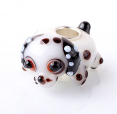 Charm catel caine dalmatian murano pandantiv pt bratara PANDORA talisman foto