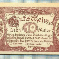 A1990 BANCNOTA NOTGELD- AUSTRIA-10 HELLER -1920-SERIA FARA-starea care se vede