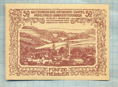 A1984 BANCNOTA NOTGELD- AUSTRIA-50 HELLER -1921-SERIA FARA-starea care se vede foto