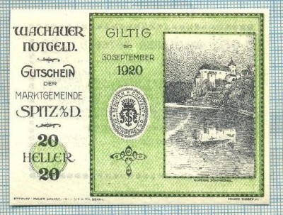 A1956 BANCNOTA NOTGELD- AUSTRIA-20 HELLER -1920-SERIA FARA-starea care se vede foto