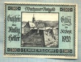 A1945 BANCNOTA NOTGELD- AUSTRIA-50 HELLER -1920-SERIA FARA-starea care se vede