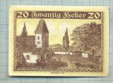 A1932 BANCNOTA NOTGELD- AUSTRIA-20 HELLER -1920-SERIA FARA-starea care se vede