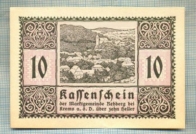 A2114 BANCNOTA NOTGELD- AUSTRIA 10 HELLER -1920-SERIA FARA-starea care se vede foto