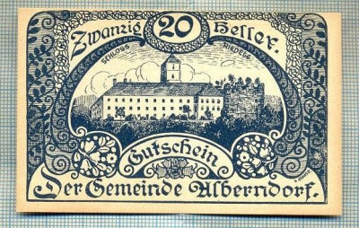 A2037 BANCNOTA NOTGELD- AUSTRIA-20 HELLER -1920-SERIA FARA-starea care se vede foto