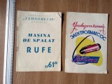 LOT 2 PROSPECTE VECHI MASINA SPALAT SI ASPIARATOR . CARTI TEHNICE