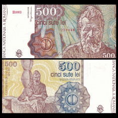 SV * Romania BNR 500 LEI 1991 IANUARIE (!) mai rara * C-tin Brancusi UNC foto