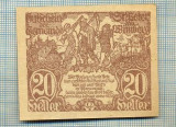 A2121 BANCNOTA NOTGELD- AUSTRIA 20 HELLER -1920-SERIA FARA-starea care se vede