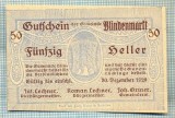 A2142 BANCNOTA NOTGELD- AUSTRIA 50 HELLER -1920-SERIA FARA-starea care se vede