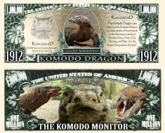 NOU : SUA = FANTASY NOTE (TJ6) = VARAN , DRAGON DE KOMODO - 2014 - UNC foto