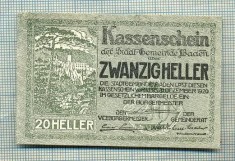 A2113 BANCNOTA NOTGELD- AUSTRIA 20 HELLER -1920-SERIA FARA-starea care se vede