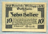 A2042 BANCNOTA NOTGELD- AUSTRIA-10 HELLER -1920-SERIA FARA-starea care se vede