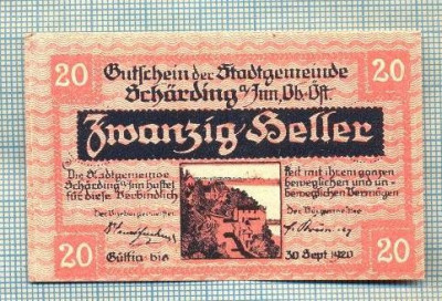 A2049 BANCNOTA NOTGELD- AUSTRIA-20 HELLER -1920-SERIA FARA-starea care se vede foto
