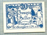 A2048 BANCNOTA NOTGELD- AUSTRIA-20 HELLER -1920-SERIA FARA-starea care se vede