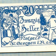 A2048 BANCNOTA NOTGELD- AUSTRIA-20 HELLER -1920-SERIA FARA-starea care se vede